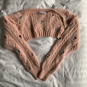 Zara flower shrug